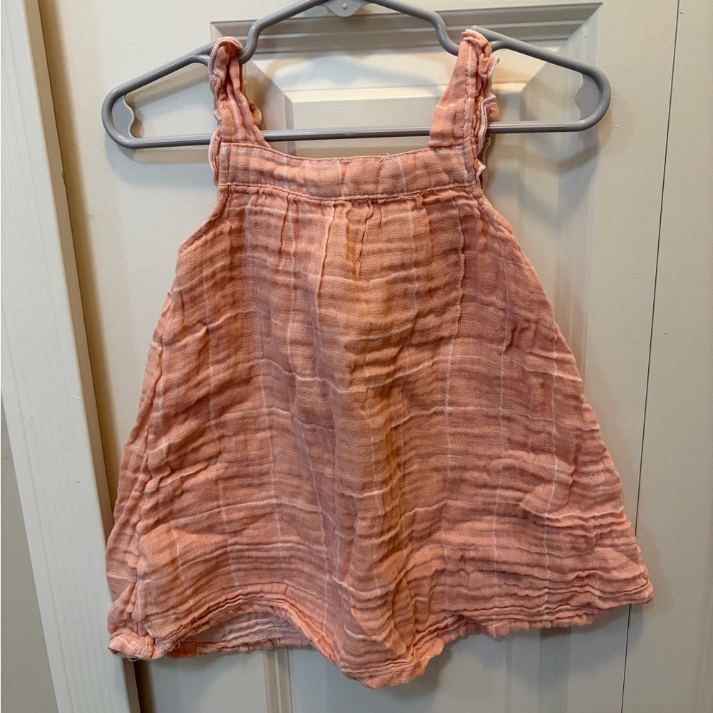 Angel Dear Peach Pink Gauze Toddler Tank Dress